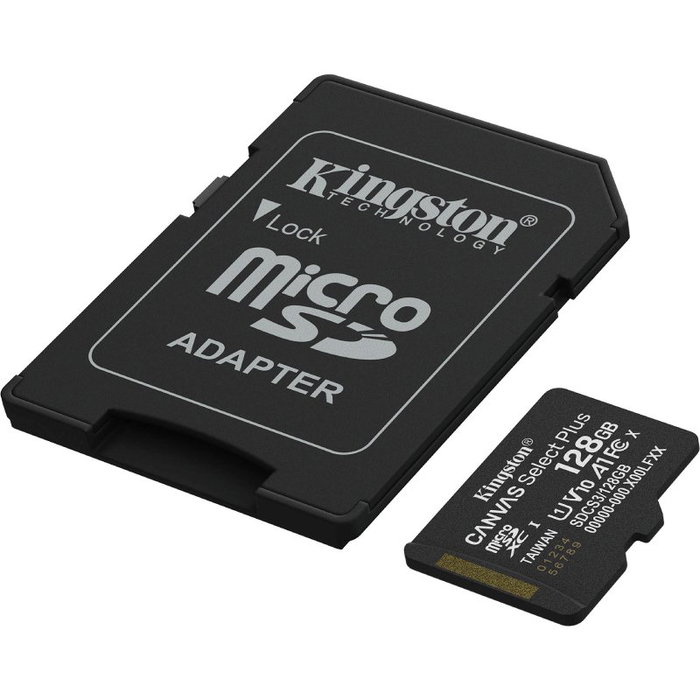 Kingston Canvas Select Plus 128GB MicroSDXC con Adaptador Kingston Canvas Select Plus 128GB MicroSDXC con Adaptador